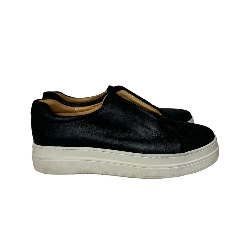 J/Slides Noel Slip On Leather Sneakers in Black 8.5